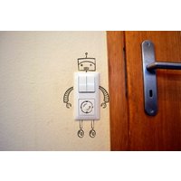 Wandtattoo Aufkleber/Lichtschalter/steckdose Roboter/ Kinderzimmer von Bedruckbares