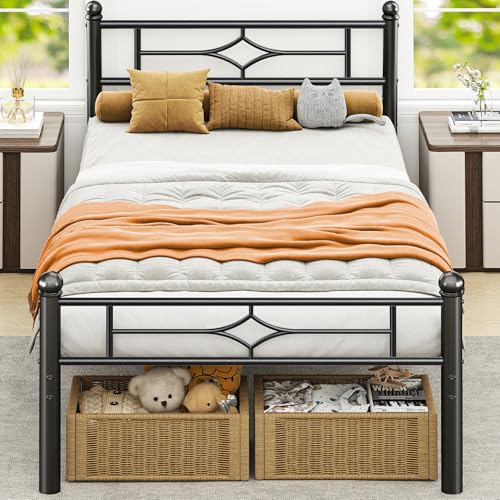 BedsPick Metallbettrahmen für Doppelbetten mit Kopfteil und Fußteil, Plattform-Bettgestell mit Premium-Stahllattenstütze, 31,8 cm Stauraum unter dem Bett, kein Boxspringbett erforderlich, geräuschfrei BedsPick Metallbettrahmen für Doppelbetten mit Kopfteil und Fußteil, Plattform-Bettgestell mit Premium-Stahllattenstütze, 31,8 cm Stauraum unter dem Bett, kein Boxspringbett erforderlich, geräuschfrei von BedsPick