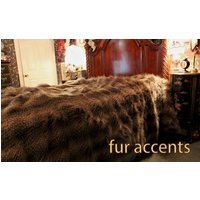 Pelz Akzente Kunstpelz Tagesdecke/Schmusetuch Grau Braun Waschbär von BedspreadsAndThrows