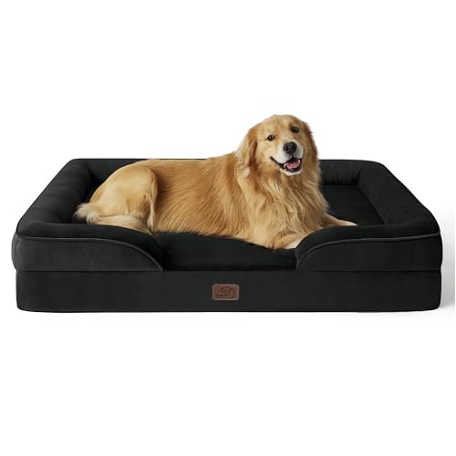 BEDSURE orthopädisches Hundebett Ergonomisches Hundesofa - 122x89 cm Hundecouch mit eierförmiger Kistenschaum für große Hunde, waschbar rutschfest Hundebetten, schwarz BEDSURE orthopädisches Hundebett Ergonomisches Hundesofa - 122x89 cm Hundecouch mit eierförmiger Kistenschaum für große Hunde, waschbar rutschfest Hundebetten, schwarz von BEDSURE