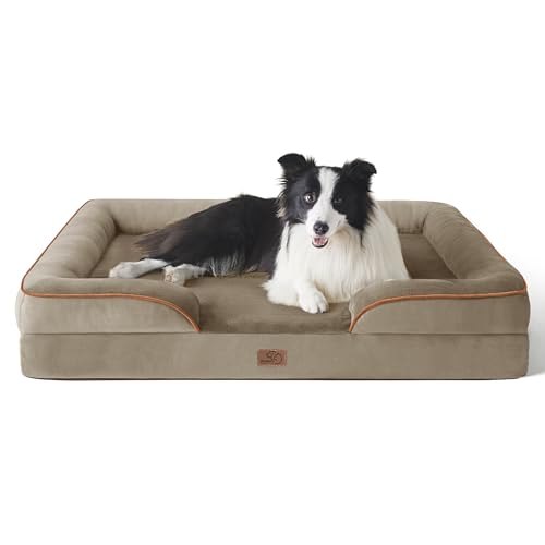 BEDSURE orthopädisches Hundebett Ergonomisches Hundesofa - 89x63 cm Hundecouch mit eierförmiger Kistenschaum für mittlere Hunde, waschbar rutschfest Hundebetten, haselnussbraun BEDSURE orthopädisches Hundebett Ergonomisches Hundesofa - 89x63 cm Hundecouch mit eierförmiger Kistenschaum für mittlere Hunde, waschbar rutschfest Hundebetten, haselnussbraun von BEDSURE