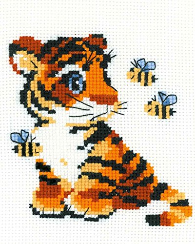 Riolis Stickbildset Kreuzstich "Tiger", Zählmuster von Riolis