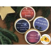 Essbare Inspirational Jesus Weihnachtsschrift Keks Cupcake Oreo Toppers, Oblate Oder Zuckerguss Blatt von BeeBoxDesignStudio