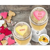 Essbare Konversations Herzen Valentinstag Cookie Kuchen Cupcake Toppers, Oreo Oblaten Papier Oder Frosting Sheet Essbare Konversations Herzen Valentinstag Cookie Kuchen Cupcake Toppers, Oreo Oblaten Papier Oder Frosting Sheet von BeeBoxDesignStudio