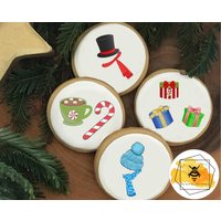 Essbare Mini Weihnachts Verzierungen Für Cupcakes Kekse Oder Oreos, Oblaten Zuckerguss Essbare Mini Weihnachts Verzierungen Für Cupcakes Kekse Oder Oreos, Oblaten Zuckerguss von BeeBoxDesignStudio