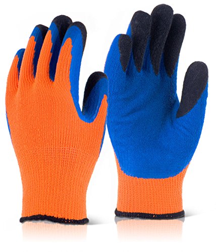 Thermo-Star vollständig Latex-getauchte Handschuhe, orange, Größe 9 von BeeSwift