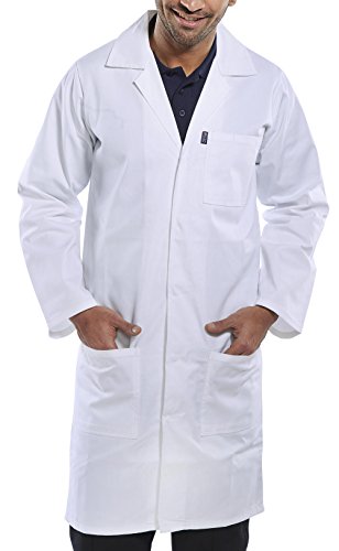 Click Laborkittel/Arbeitsjacke, Brustumfang 76,2 cm, WeiÃŸ von Beeswift