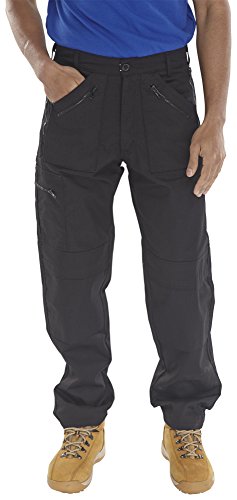 Click Workwear Action Work Trousers Black Size 34T (Tall Fit) von BeeSwift