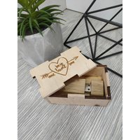 Gravierter Usb-stick Aus Holz Mit Personalisierter Box | 8Gb, 16Gb, 32Gb von BeeWoodStore