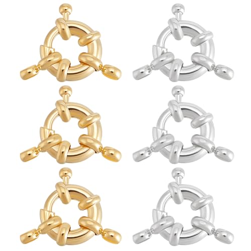 Beebeecraft 1 Box 10 Stück Runde Federverschlüsse 14 Karat Gold Und 925 Sterling Silber Plattiert Karabinerverschluss Mit Schließringen Halskettenglied Verbindungsanhänger Offener Auslöser Beebeecraft 1 Box 10 Stück Runde Federverschlüsse 14 Karat Gold Und 925 Sterling Silber Plattiert Karabinerverschluss Mit Schließringen Halskettenglied Verbindungsanhänger Offener Auslöser von Beebeecraft