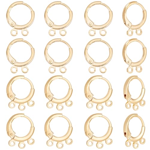 Beebeecraft 1 Box 20 Stück 2 Stile 14K Vergoldete Huggie Creolen Ohrringe Haken Brisur Ohrringe Mit Schlaufe Für DIY Schmuckherstellung Beebeecraft 1 Box 20 Stück 2 Stile 14K Vergoldete Huggie Creolen Ohrringe Haken Brisur Ohrringe Mit Schlaufe Für DIY Schmuckherstellung von Beebeecraft