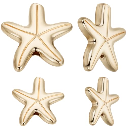 Beebeecraft 1 Box 20 Stück Seestern Perlen Aus Metall Echt 18 Karat Vergoldet Ozean Thema Sommer/Strand Charms Tier/Meeresleben Stern Abstandshalter Perle Für Die Schmuckherstellung Ohrringe Beebeecraft 1 Box 20 Stück Seestern Perlen Aus Metall Echt 18 Karat Vergoldet Ozean Thema Sommer/Strand Charms Tier/Meeresleben Stern Abstandshalter Perle Für Die Schmuckherstellung Ohrringe von Beebeecraft