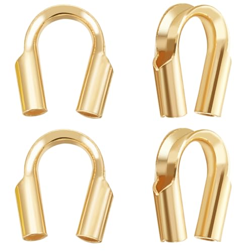 Beebeecraft 1 Box 20 Stück U Förmiger Drahtschutz 925 Sterlingsilber Kabel Drahtschutz Fadenschutz Schlaufenschutz Für Halsketten Armbänder Schmuck Basteln von Beebeecraft