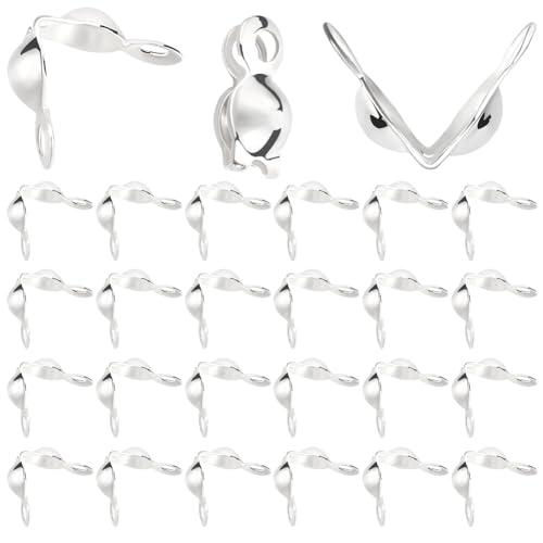 Beebeecraft 1 Box 200 goldene Perlenspitzen Knotenabdeckungen 925 Sterlingsilber Mit Plattiertem Messing Perlenspitzen Aus Für Die Schmuckherstellung DIY Fundstücke von Beebeecraft