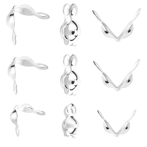 Beebeecraft 1 Box 300 Stück Offene Perlenspitzen Knotenabdeckungen Metall 925 Sterlingsilber Sichere Clamshell Endkappen Zum Umklappen Quetschperlen Für Die Schmuckherstellung Armbänder Beebeecraft 1 Box 300 Stück Offene Perlenspitzen Knotenabdeckungen Metall 925 Sterlingsilber Sichere Clamshell Endkappen Zum Umklappen Quetschperlen Für Die Schmuckherstellung Armbänder von Beebeecraft