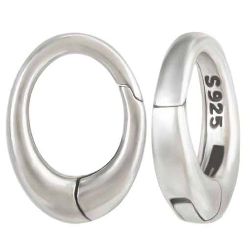 Beebeecraft 2 Stück 925 Spring Gate-Ringe Aus Sterlingsilber Runde O-Ringe Aus Metall Mit Aufbewahrungsbox Für Schmuck Handgefertigtes Kunsthandwerk von Beebeecraft