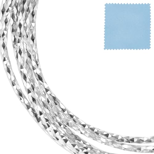 Beebeecraft 20 Gauge 0.8 mm 925 Sterling Silberdraht 3.28 Fuß Bastelschmuck Halbharter Runder Perlendraht Für DIY Armbänder Ohrringe Schmuckherstellung Fundstücke von Beebeecraft