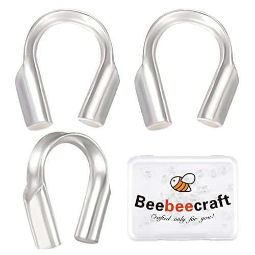 Beebeecraft 40 Stück 925 Drahtwächter Aus Sterlingsilber In U-Form Drahtschutzschlaufen 0.6 mm Gewindeschutz Für Die Schmuckherstellung Ohrringe Armbänder Halsketten Beebeecraft 40 Stück 925 Drahtwächter Aus Sterlingsilber In U-Form Drahtschutzschlaufen 0.6 mm Gewindeschutz Für Die Schmuckherstellung Ohrringe Armbänder Halsketten von Beebeecraft