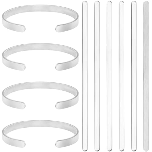 Beebeecraft 6 Stück Armreif Rohling Streifen 304 Edelstahl 160 Mm Armbandrohlinge Für Die Schmuckherstellung Halsketten Und Armbandherstellung Beebeecraft 6 Stück Armreif Rohling Streifen 304 Edelstahl 160 Mm Armbandrohlinge Für Die Schmuckherstellung Halsketten Und Armbandherstellung von Beebeecraft