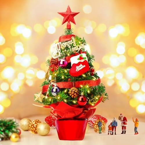 Mini Weihnachtsbaum 60cm Kleiner Weihnachtsbaum mit Beleuchtung LED Tisch Weihnachtsbaum klein künstlich Geschmückt Tannenbaum Christbaum Tree Weihnachten Deko Rot Mini Weihnachtsbaum 60cm Kleiner Weihnachtsbaum mit Beleuchtung LED Tisch Weihnachtsbaum klein künstlich Geschmückt Tannenbaum Christbaum Tree Weihnachten Deko Rot von Beedove