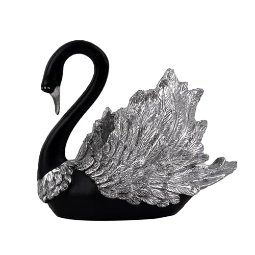Beedozo Schwarze Schwäne Ornament, Schwäne Schreibtischdekoration, schwarze Schwäne Dekorationen, Harz Schwäne Skulptur Paar Schwäne Ornamente für Eingang, Wohnzimmer Beedozo Schwarze Schwäne Ornament, Schwäne Schreibtischdekoration, schwarze Schwäne Dekorationen, Harz Schwäne Skulptur Paar Schwäne Ornamente für Eingang, Wohnzimmer von Beedozo