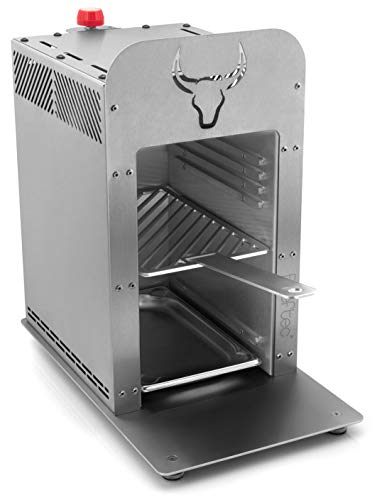 Original Beeftec Hotbox | Made in Germany | über 800 Grad Oberhitze-Gasgrill aus Edelstahl | inkl. Grillrost, Grillhandschuhe, Gastroschale u.v.m. von Beeftec