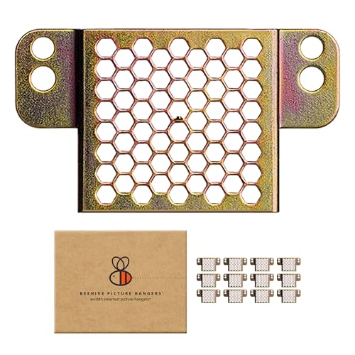 Beehive Picture Hangers Strapazierfähiges, verstellbares Wandaufhängungs-Set für die Montage von Fotorahmen, hält bis zu 9 kg, 12 Stück (6 Rahmen), Rahmenhaken (12, 9 kg) von Beehive Picture Hangers