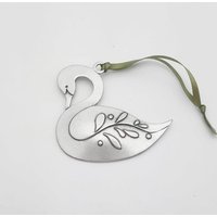 Schwan Weihnachtsbaum Urlaub Ornament von BeehiveHandmadeLLC