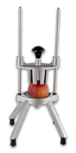 Beeketal 'ATB-1' Profi Gastro Apfelteiler Apfelspalter mit 3 x Messeraufsätzen für 4, 6 od. 8 Apfel Stücke (Max. Apfeldurchmesser: 88 mm)| Metall Apfelschneider mit rutschfesten Füßen und Handschutz von Beeketal