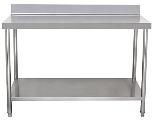 Beeketal 'BA150a' Gastronomie Edelstahl Arbeitstisch 150 x 60 cm mit Aufkantung, Tisch bis 140 kg belastbar, Profi Gastro Küchentisch mit extra großer unteren Ablagefläche und justierbaren Stellfüßen Beeketal 'BA150a' Gastronomie Edelstahl Arbeitstisch 150 x 60 cm mit Aufkantung, Tisch bis 140 kg belastbar, Profi Gastro Küchentisch mit extra großer unteren Ablagefläche und justierbaren Stellfüßen von Beeketal
