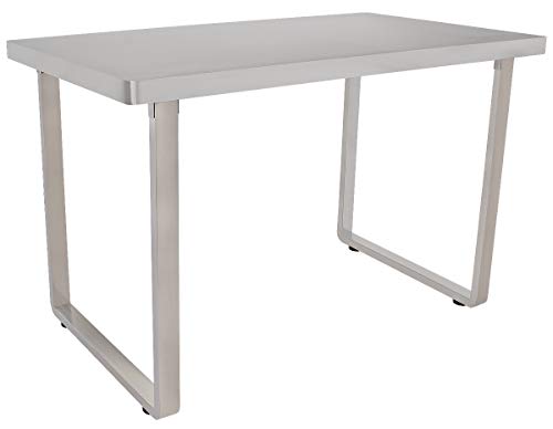 Beeketal 'BET-120a' Gastronomie Edelstahl Küchentisch 120 x 69,5 cm mit abgerundeten Ecken - Esstisch mit extra stabilem Gestell und verstellbaren Standfüßen von Beeketal