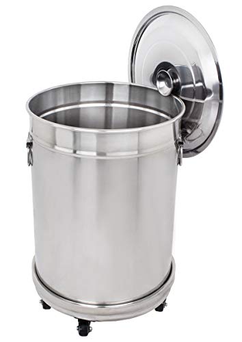 Beeketal 'BGA-1' Gastro XXL Mülleimer 56l aus Edelstahl, Küchen Abfalleimer Tonne auf separatem Untergestell mit lenkbaren Rollen, inkl. Deckel - Neu mit extra starken seitlichen Tragegriffen Beeketal 'BGA-1' Gastro XXL Mülleimer 56l aus Edelstahl, Küchen Abfalleimer Tonne auf separatem Untergestell mit lenkbaren Rollen, inkl. Deckel - Neu mit extra starken seitlichen Tragegriffen von Beeketal