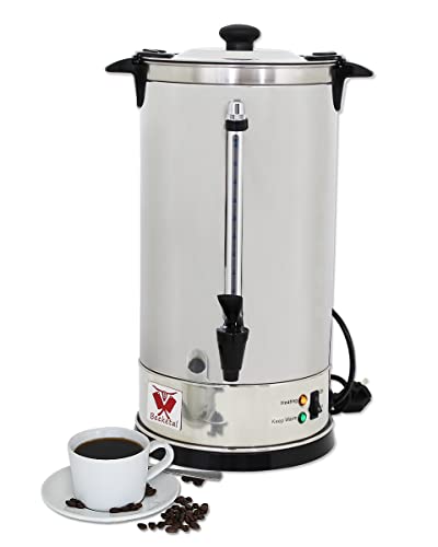 Beeketal 'BGK9' Gastro Rundfilter Kaffeemaschine 9 Liter mit rosftreiem Permanent-Filter, Edelstahl Filterkaffeemaschine doppelwandig mit 2 Heizsystemen (Brühen/Warmhalten) und Füllstandsanzeiger von Beeketal