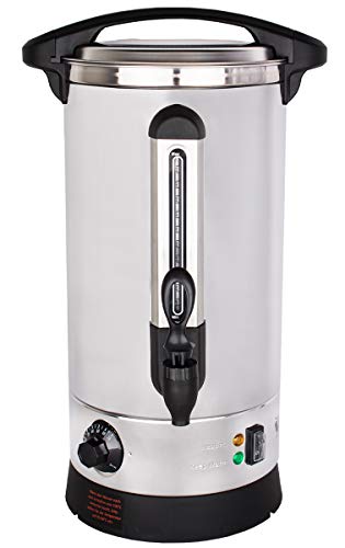 Beeketal 'BGWK10' Gastro Glühweinkocher 10 Liter Volumen mit Füllstandskala, Anit-Tropf Zapfhahn und stufenlos regelbarem Thermostat (30-110 °C), Profi Edelstahl Wasserkocher mit 1500 Watt Leistung von Beeketal