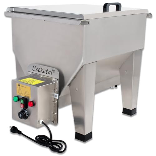 Beeketal 'BK-120' Brühautomat max. 110 Liter Kapazität inkl. Ablasshahn | 30-120 °C | Brühkessel aus Edelstahl als Geflügelbrühautomat oder Wurstkessel | 3000 Watt (230V-50Hz) von Beeketal