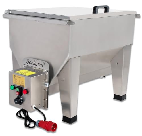 Beeketal 'BK-160' Brühautomat max. 148 Liter Kapazität inkl. Ablasshahn | 30-120 °C | Brühkessel aus Edelstahl als Geflügelbrühautomat oder Wurstkessel | 5000 Watt (400V-50Hz/16A) Starkstrom von Beeketal