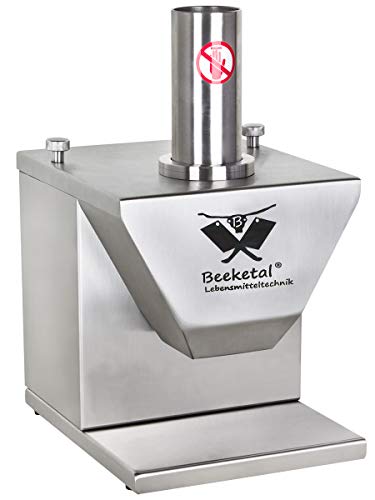 Beeketal 'CSB-3E' Profi Gastro Currywurst Schneider elektrisch mit Schnittstärkeneinstellung von 5-30 mm, Wurstschneider Gehäuse und Messer aus Edelstahl, 135 Watt Motor (wartungsfrei) von Beeketal