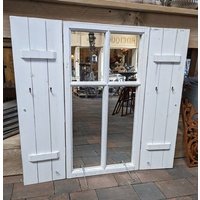 Spiegel Spiegelfenster Mit Holzläden Weiß Wo-444 von BeekmannsInterieur