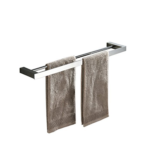 Beelee Badezimmer Toilette Doppelte 40cm Handtuchstange Wandhalterung, Edelstahl - Edelstahl, Poliert BA8502C-40 von Beelee