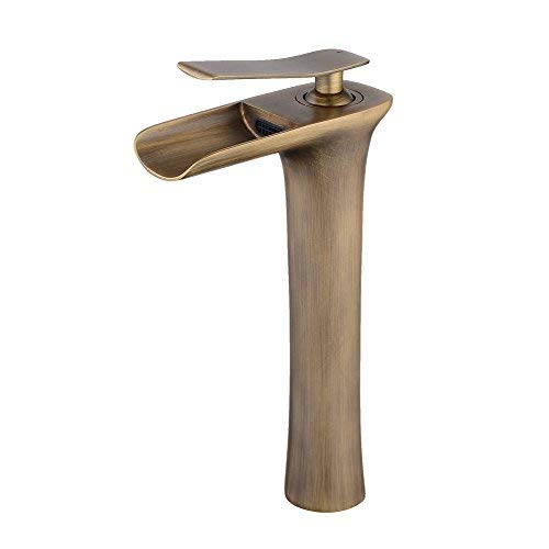 Beelee Wasserfall Wasserhahn antiken bronze Messing becken spuele wasserhahn single mit wasserhaehne Antique bronze von Beelee