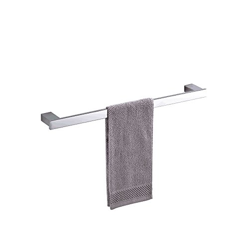 Modernes Quadrat Einzelne Handtuchhalter Edelstahl Handtuchstange für Bad und Küche,Polierter Chrom,620mm,Beelee BA8003SC von Beelee