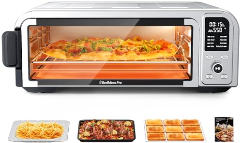 Beelicous Pizzaofen, Pizzaofen, 33 cm Pizzaofen, erhitzt bis zu 315.6 °C, 8-in-1-Toaster mit Licht, kompaktes Design, Smart Digital Oven Combo, 40+ Rezepte, Flavor-Lock Technologie Beelicous Pizzaofen, Pizzaofen, 33 cm Pizzaofen, erhitzt bis zu 315.6 °C, 8-in-1-Toaster mit Licht, kompaktes Design, Smart Digital Oven Combo, 40+ Rezepte, Flavor-Lock Technologie von Beelicious Pro