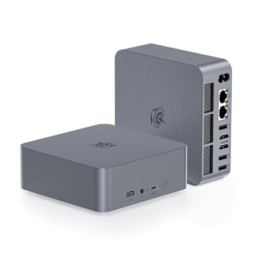 Beelink EQR5 Mini PC, AMD Ryzen 5 5650U(6C/12T) bis zu 4.2GHz, Mini Computer 8GB DDR4 RAM 500GB NVME SSD, Micro PC 4K@60Hz Dual Display, Dual 1000M LAN, WiFi6 BT5.2 von Beelink