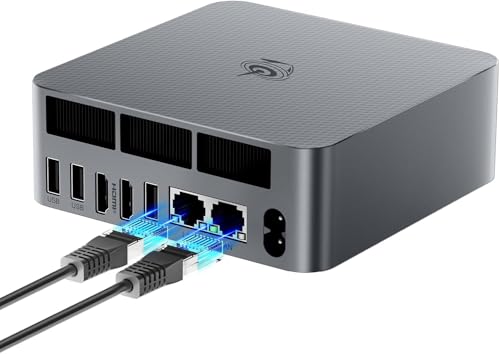 Beelink Mini PC AMD, Ryzen 5 6600U (6C/12T bis 4,5 GHz), EQR6 Mini Computer 32 GB LPDDR5 1TB M.2 PCIe4.0 SSD, 4K Dual Display, Dual HDMI, Dual 1000M LAN, WiFi6, BT5.2 von Beelink