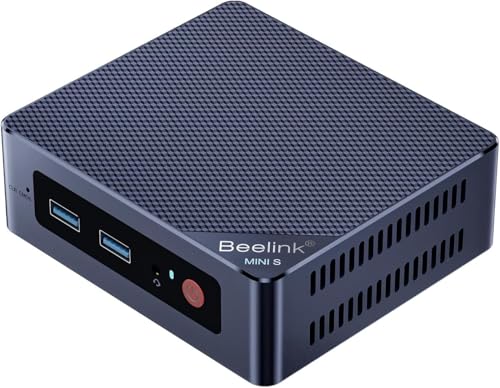 Beelink Mini S12 Mini PC, Intel 12th Gen N100(4C/4T, bis zu 3.4GHz), 16GB DDR4 500GB M.2 SSD, Mini Desktop Computer Unterstützung Dual HDMI 4K Output/WiFi6/BT5.2/USB 3.0 von Beelink