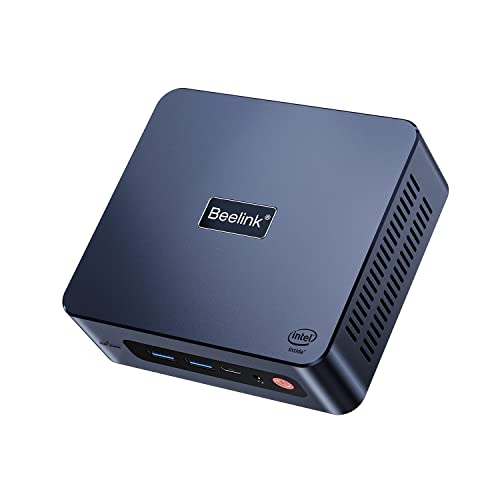 Beelink U59 Pro Mini PC Intel 11. Prozessor N5105 (4C/4T, bis zu 2.9Ghz), 16G DDR4 500G SSD Mini Computer W11 Pro, Unterstützung Dual LAN/Dual HDMI/WiFi 5/BT4.0/Type-C für Heim/Büro von Beelink