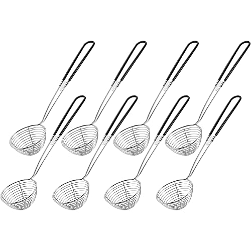 Hot Pot Siebschaufeln, 8 Stück, Straining Spoon, Siebschaufeln, Edelstahl, 27 cm x 6,5 cm, für Hot Pot, Restaurant, Buffet & mehr von Beelooom