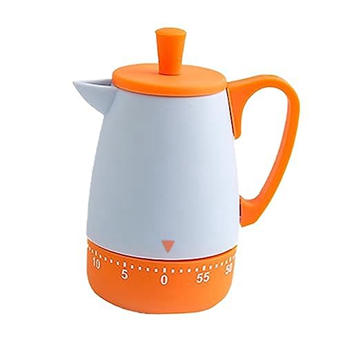 Magnetischer Timer Lebensmittel-Timer für mechanische Zeitschaltuhr Küchentimer Alarm Countdown Erinnerung Uhr Uhrwerk Eieruhr, Orange von Beelooom