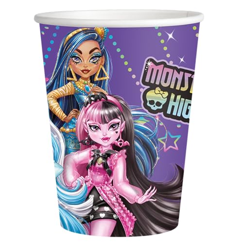 BeenSmile, MONSTER HIGH EINWEG PAPPBECHER, Kindergläser - Kindergeburtstagsdekoration - Partyzubehör - 8 Stück - 250 ml BeenSmile, MONSTER HIGH EINWEG PAPPBECHER, Kindergläser - Kindergeburtstagsdekoration - Partyzubehör - 8 Stück - 250 ml von BeenSmile