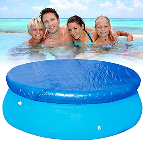 Beenle-Icey Poolabdeckung Runde PE Pool Abdeckplane Solarplane Pool Rund UV Wasserdicht Staubdicht Winddicht Schwimmbad Abdeckung Schwimmbadabdeckung Rundes Durchmesser 244 cm von Beenle-Icey